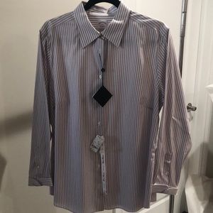 Brooks Brothers Women’s pinpoint striped Oxford. Size 16W.